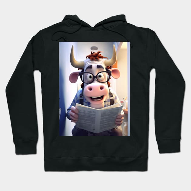 The Educated Bovine Hoodie by vk09design